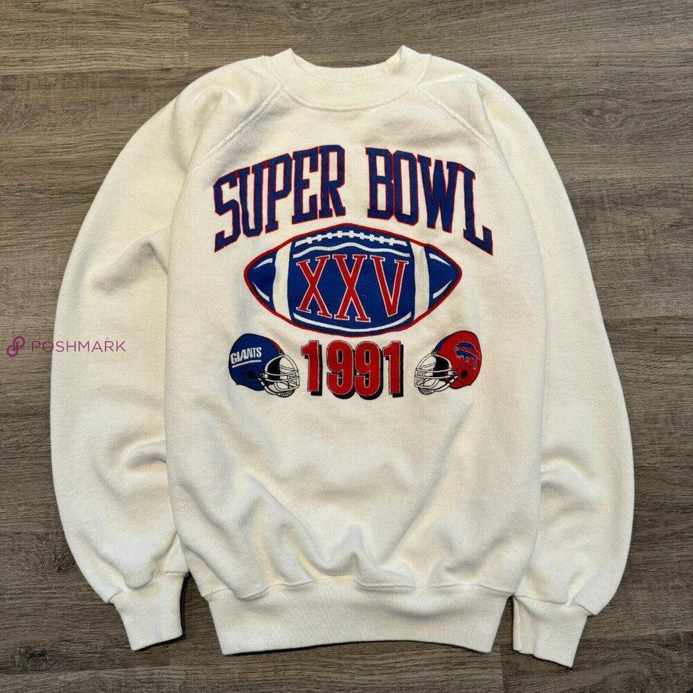 Nfl Super Bowl Giants Vs Bills Champions Graphic Crewneck Sweatshirt